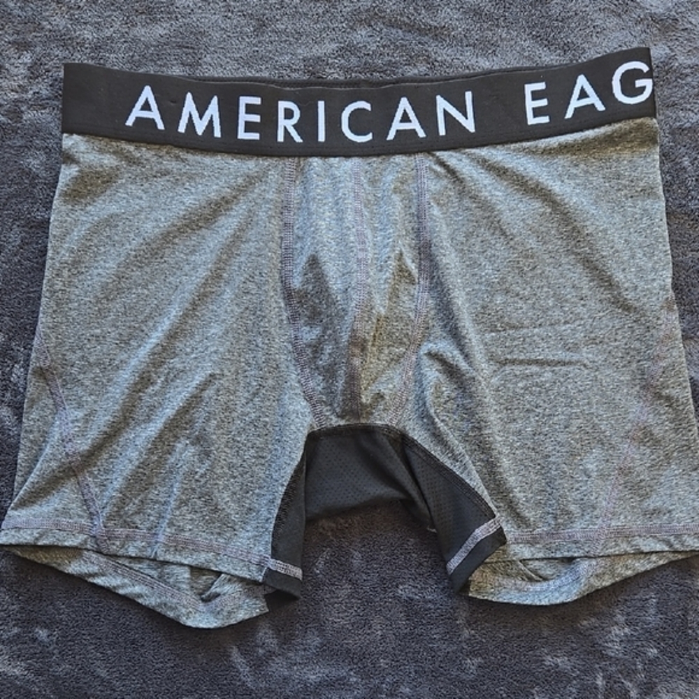 American Eagle Outfitters Gray and Black Boxer Briefs